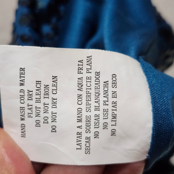 Lily Rose NWT Teal Blue Sequin‎ One Shoulder Mini Dress Party Cocktail HOCO M - Picture 10 of 11